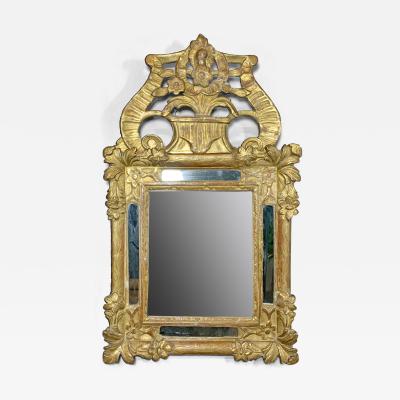 18th Century French Rococo Giltwood Marriage Mirror