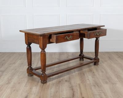 18th Century Fruitwood Console Table with Two Drawers