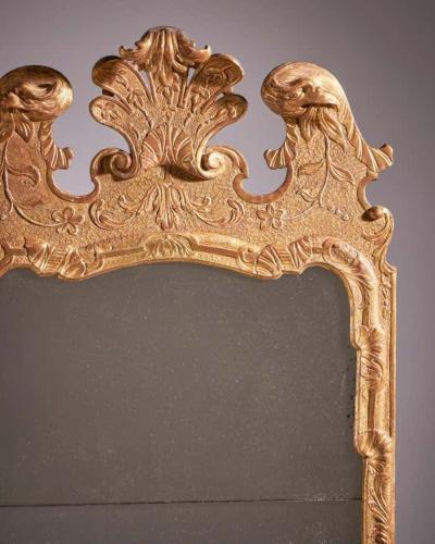 18th Century George I Gilt Gesso Pier Glass mirror Manner of John Belchier