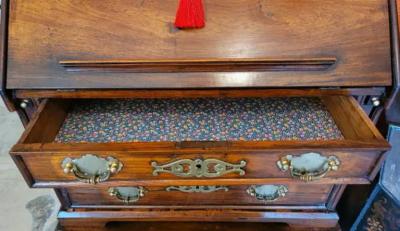 18th Century George II Miniature Campaign Bureau Chest on Later Chest Stand
