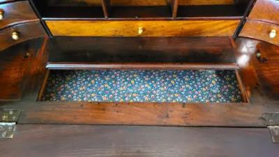 18th Century George II Miniature Campaign Bureau Chest on Later Chest Stand