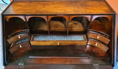 18th Century George II Miniature Campaign Bureau Chest on Later Chest Stand