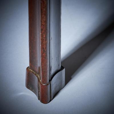 18th Century George III Carved Mahogany Serpentine Concertina Action Card Table