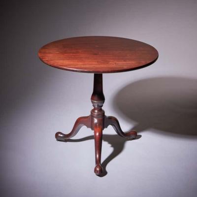 18th Century George III Mahogany Tripod Table Circa 1770 