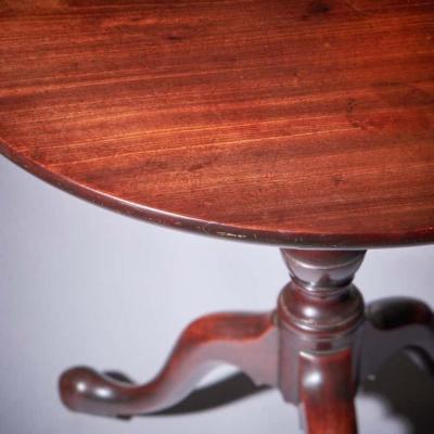 18th Century George III Mahogany Tripod Table Circa 1770 
