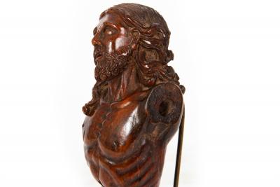 18th Century German Carved Boxwood Corpus Christi Statue Sculpture