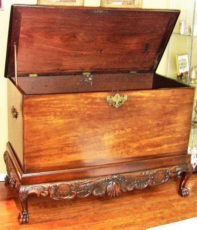 18th Century Irish George II Mahogany Silver Chest
