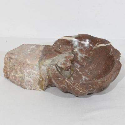 18th Century Italian Baroque Red Marble Holy Water Font or Stoup