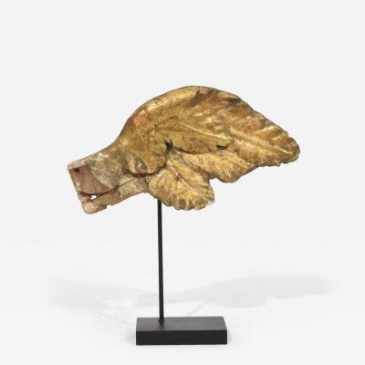 18th Century Italian Carved Giltwood Wing of a Baroque Angel
