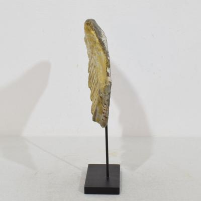 18th Century Italian Carved Giltwood Wing of a Baroque Angel
