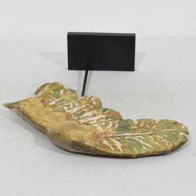 18th Century Italian Carved Wooden Wing of a Baroque Angel