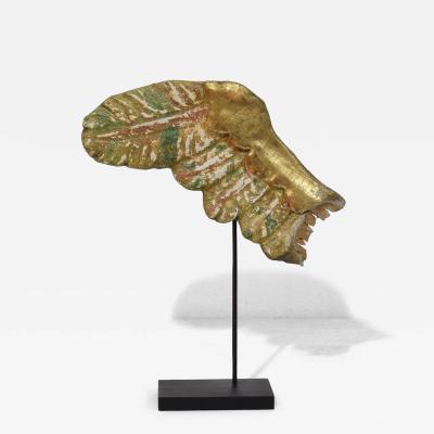 18th Century Italian Carved Wooden Wing of a Baroque Angel