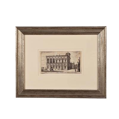 18th Century Italian Engraving View of the Palazzo at San Pietro in Montorio