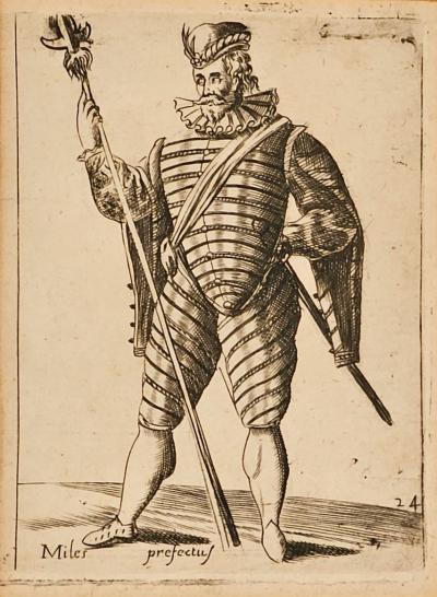 18th Century Italian Engraving of a Soldier