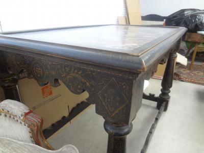 18th Century Italian Louis XIV Ebonized Center Table