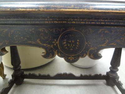 18th Century Italian Louis XIV Ebonized Center Table