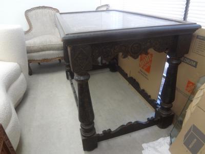 18th Century Italian Louis XIV Ebonized Center Table