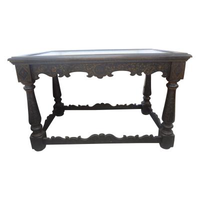 18th Century Italian Louis XIV Ebonized Center Table