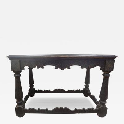18th Century Italian Louis XIV Ebonized Center Table