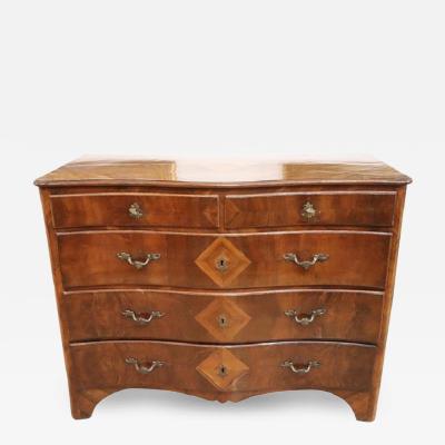 18th Century Italian Louis XV Walnut Antique Chest of Drawers Restored