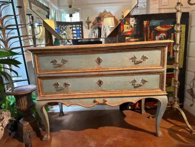 18th Century Italian Painted Chest Or Commode