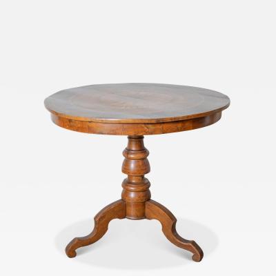 18th Century Italian Sorrento Center Table with Inlaid Starburst Top