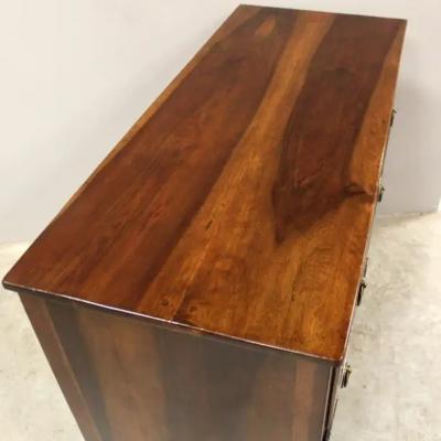 18th Century Italian Walnut Two Drawer Commode with Tapered Legs