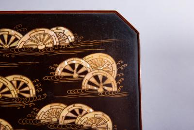 18th Century Japanese Lacquer Writing Box and Tray Set