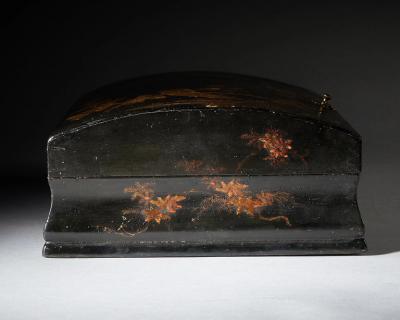 18th Century Japanned Chinoiserie Dome Topped Box Circa 1715 1725