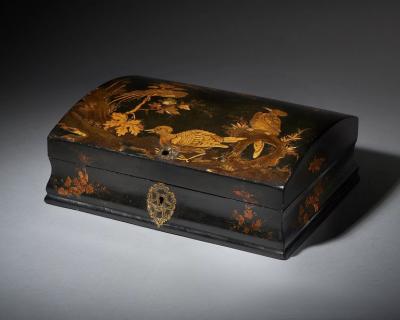 18th Century Japanned Chinoiserie Dome Topped Box Circa 1715 1725