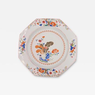 18th Century Kangxi Chinese Export Porcelain Octagonal Plate