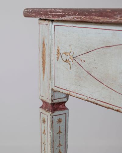 18th Century Lacquered Tuscan Desk Table with Hand Painted Decoration