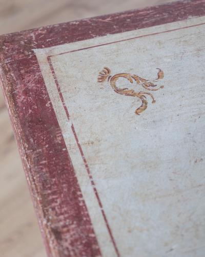 18th Century Lacquered Tuscan Desk Table with Hand Painted Decoration