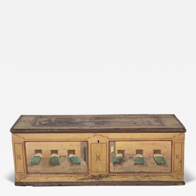 18th Century Large Tuscan Hand Painted Trunk