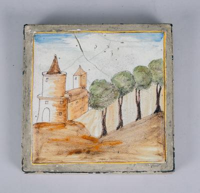 18th Century Lead Tile Talavera Spain