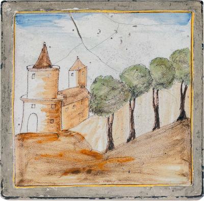 18th Century Lead Tile Talavera Spain