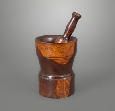 18th Century Lignum Vitae Pestle and Mortar