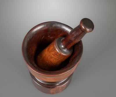 18th Century Lignum Vitae Pestle and Mortar