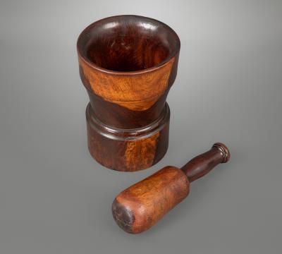 18th Century Lignum Vitae Pestle and Mortar