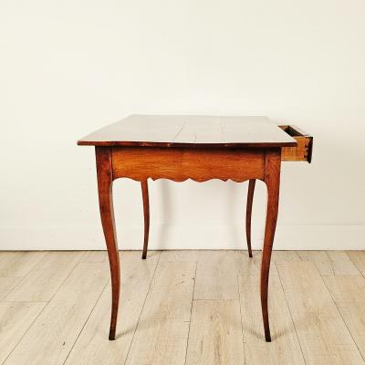 18th Century Louis XV Cherry Side Table with Drawer