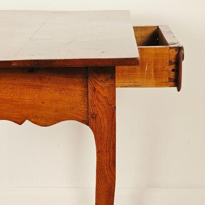 18th Century Louis XV Cherry Side Table with Drawer