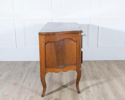 18th Century Louis XV Walnut Commode with Serpentine Front and Bronze Hardware