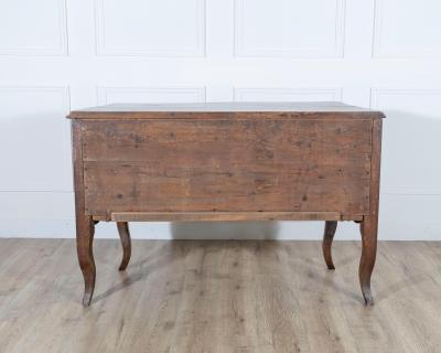 18th Century Louis XV Walnut Commode with Serpentine Front and Bronze Hardware