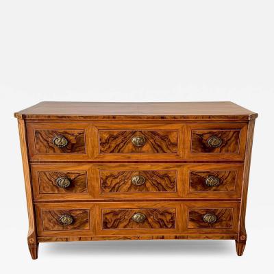 18th Century Louis XVI Burl Walnut Commode