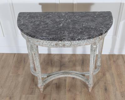 18th Century Louis XVI Period Console Table with Original Saint Anne Marble Top