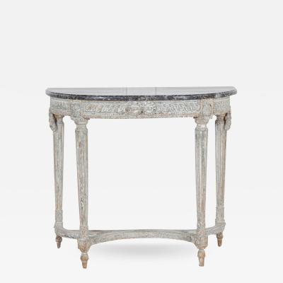 18th Century Louis XVI Period Console Table with Original Saint Anne Marble Top