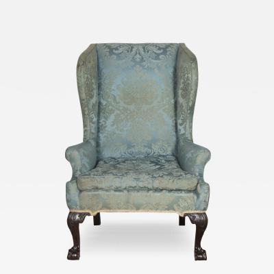 18th Century Mahogany Wing Chair