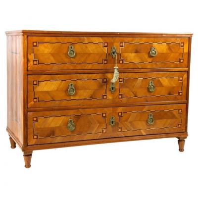 18th Century Neoclassical Chest Of Drawers Cherrywood Austria circa 1790