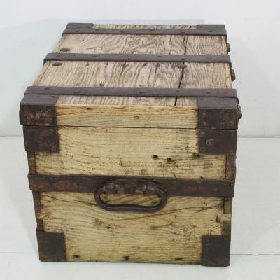 18th Century Oak French Silver Chest Strongbox