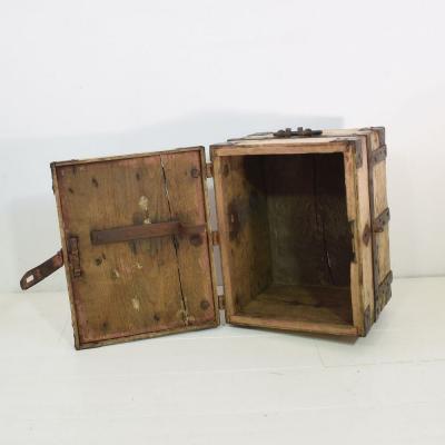18th Century Oak French Silver Chest Strongbox